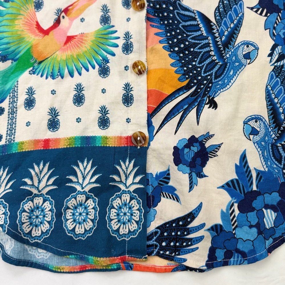 🌊 FARM Rio Surf Button-down‎ Shirt XS - Picture 3 of 14